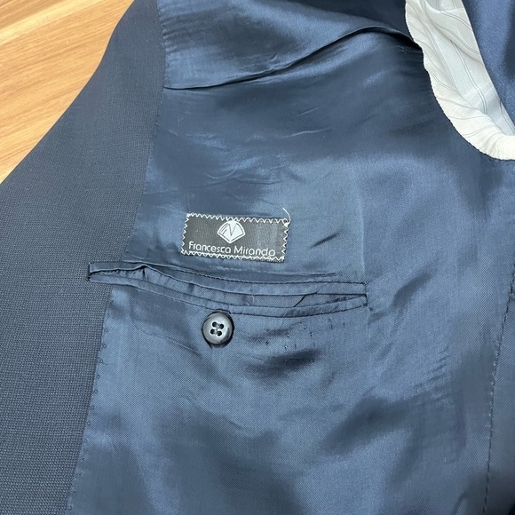 Vitale Barberis Canonico‎ Men’s Suit Jacket 42S Navy Made in Italy Wool - Picture 7 of 8